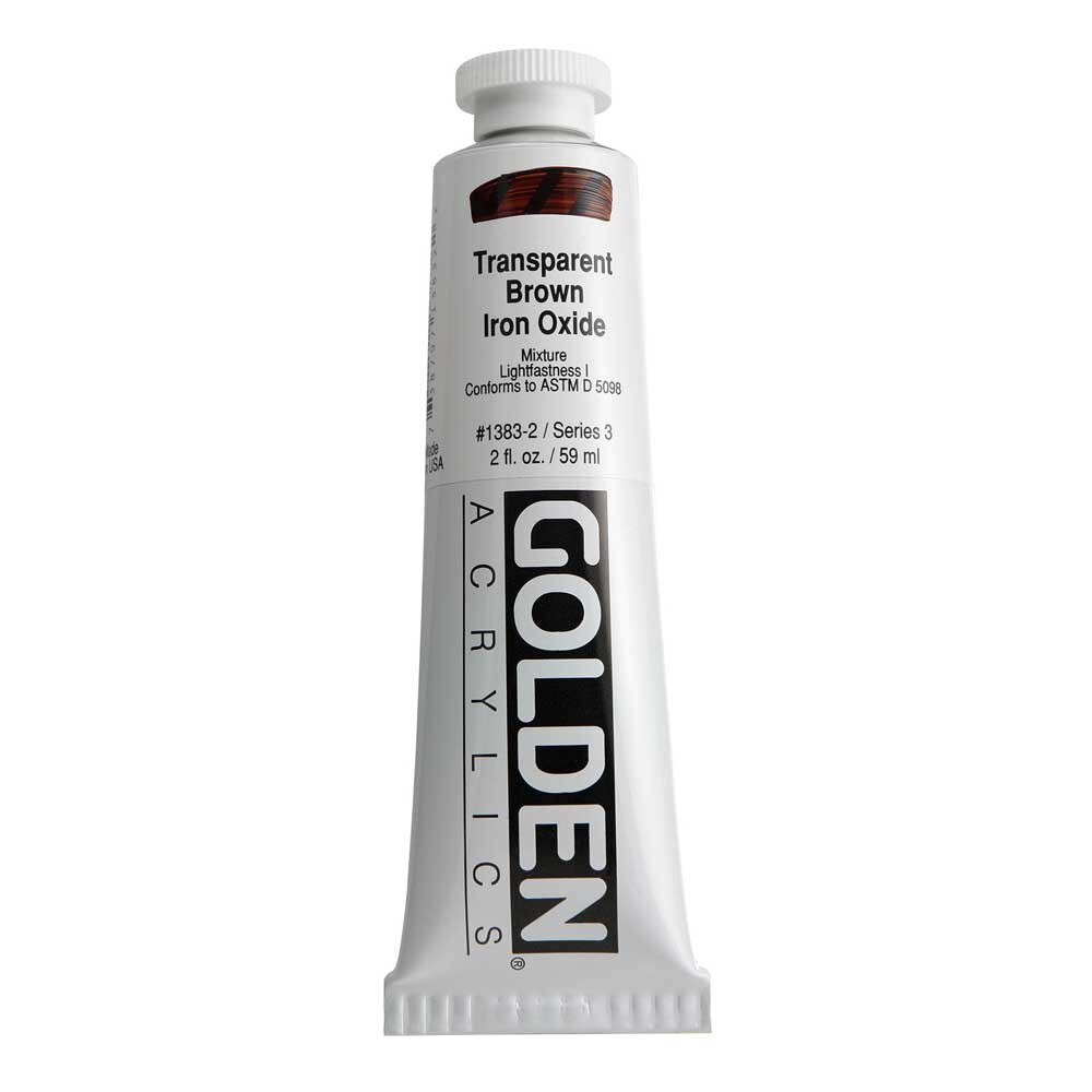 Golden Heavy Body Acrylic Tube 2oz Transparent Brown Iron Oxide